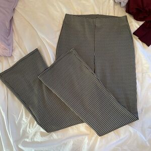 Houndstooth flare pants